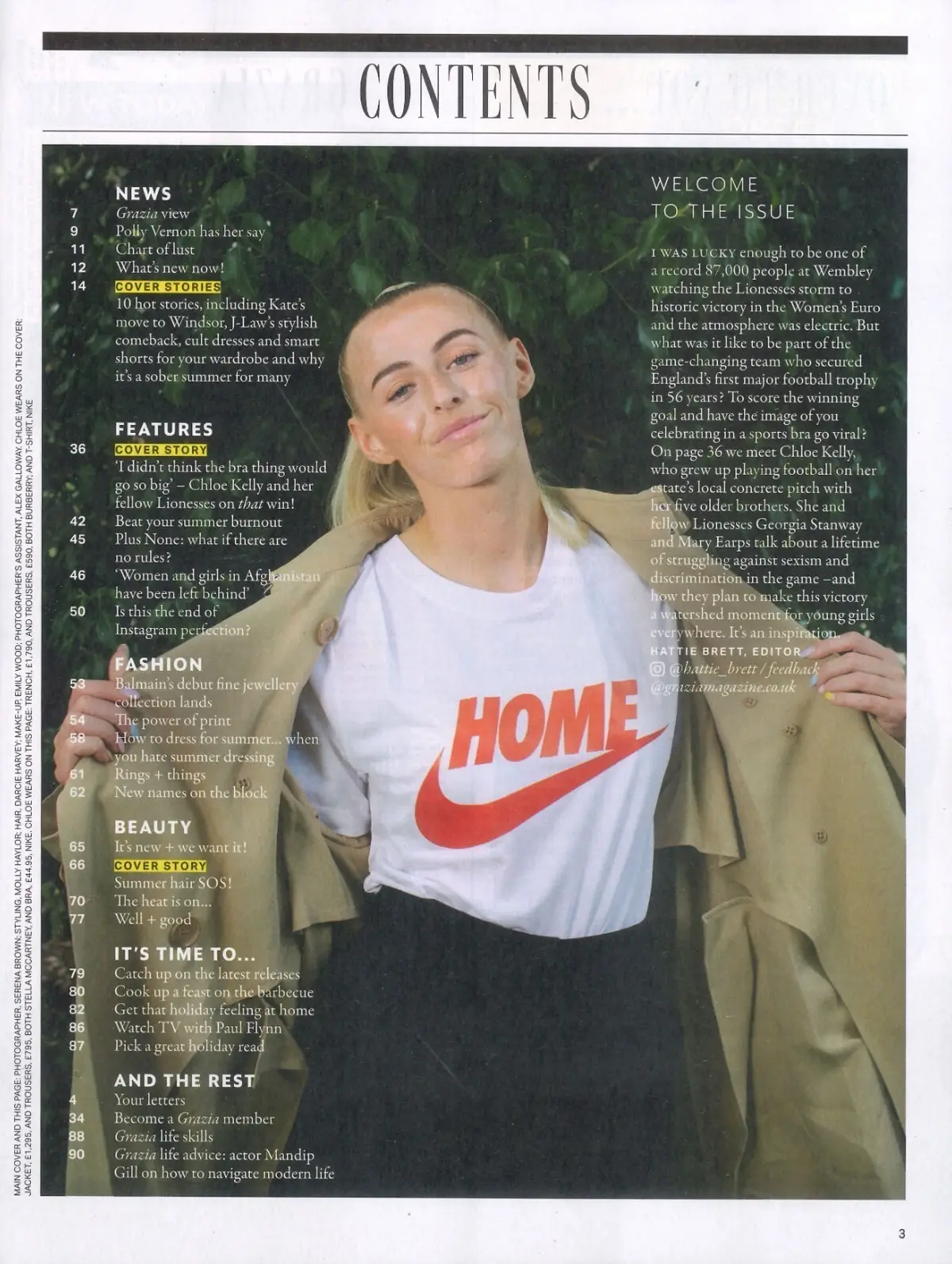 Grazia Magazine, Football's Lioness C. Kelly, J. Lawrence, K. Middleton, 22.8.22 - image 2 | Free standard UK delivery included | Discount Quality Products