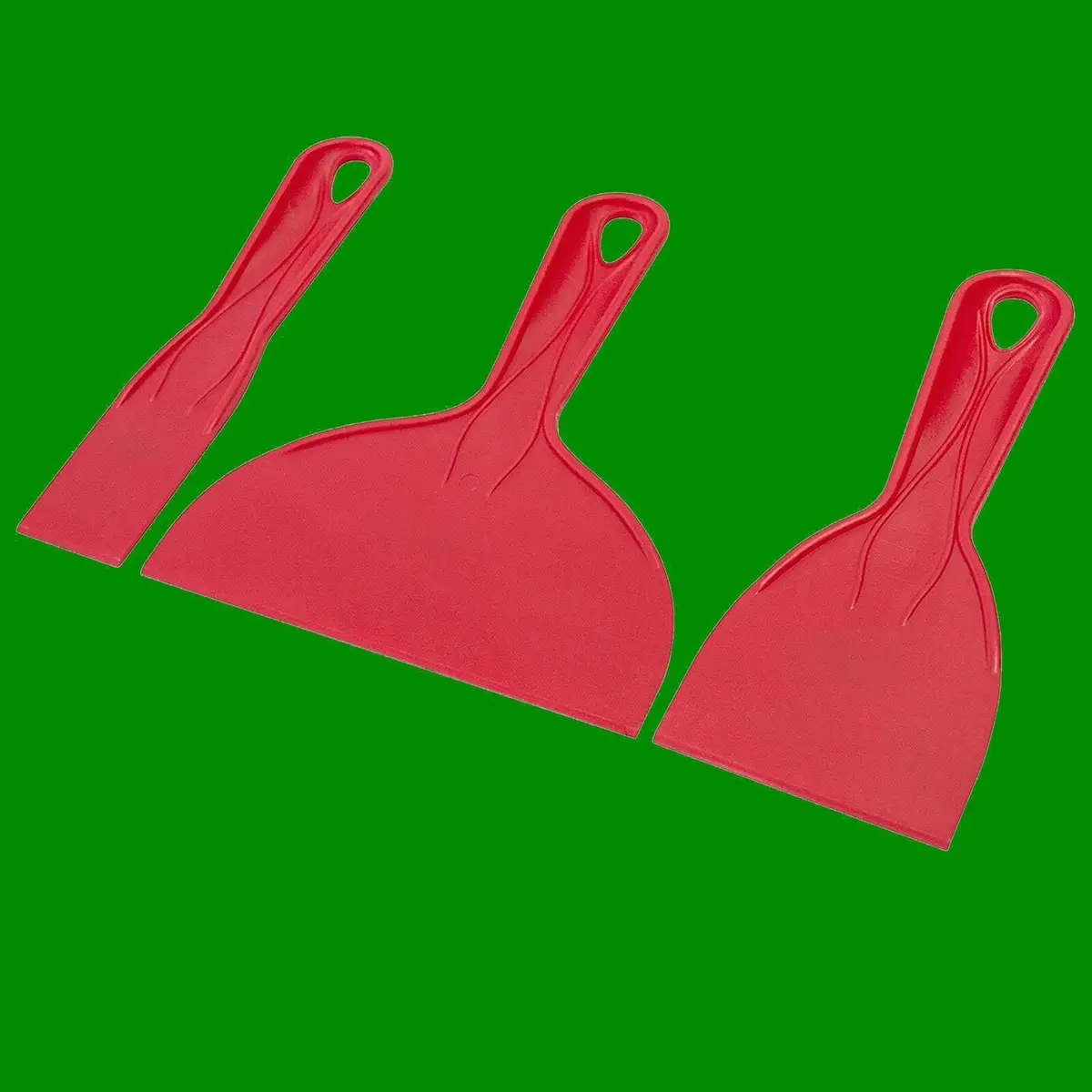 3 Plastic Scrapers (38, 75 &amp; 150mm) Skimming Plaster Wall Filler Putty