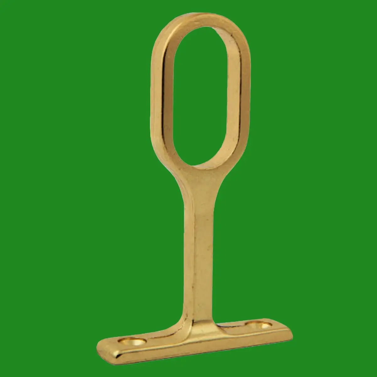 Brass Oval Wardrobe Rail Rod Holder Elliptical Centre Bracket Support
