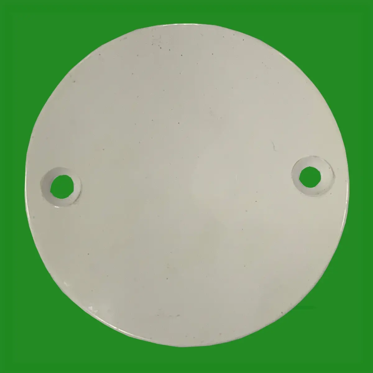 6x 65mm White PVC Circular Box Lids Electrical Conduit Cover Plate Twin Hole