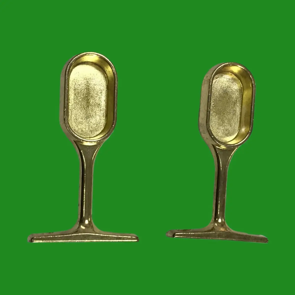 2x Brass Oval Wardrobe Rail Rod Holder Elliptical Free End Under Fix Bar Support - image 2 | Free standard UK delivery included | Discount Quality Products