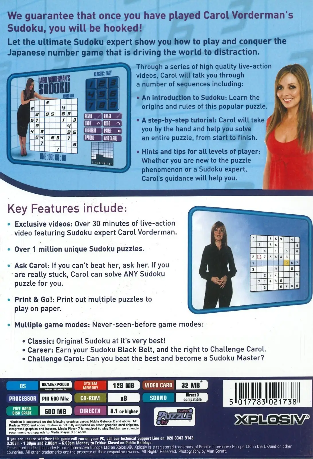 Carol Vorderman's Sudoku PC CD-ROM for Windows - image 2 | Free standard UK delivery included | Discount Quality Products