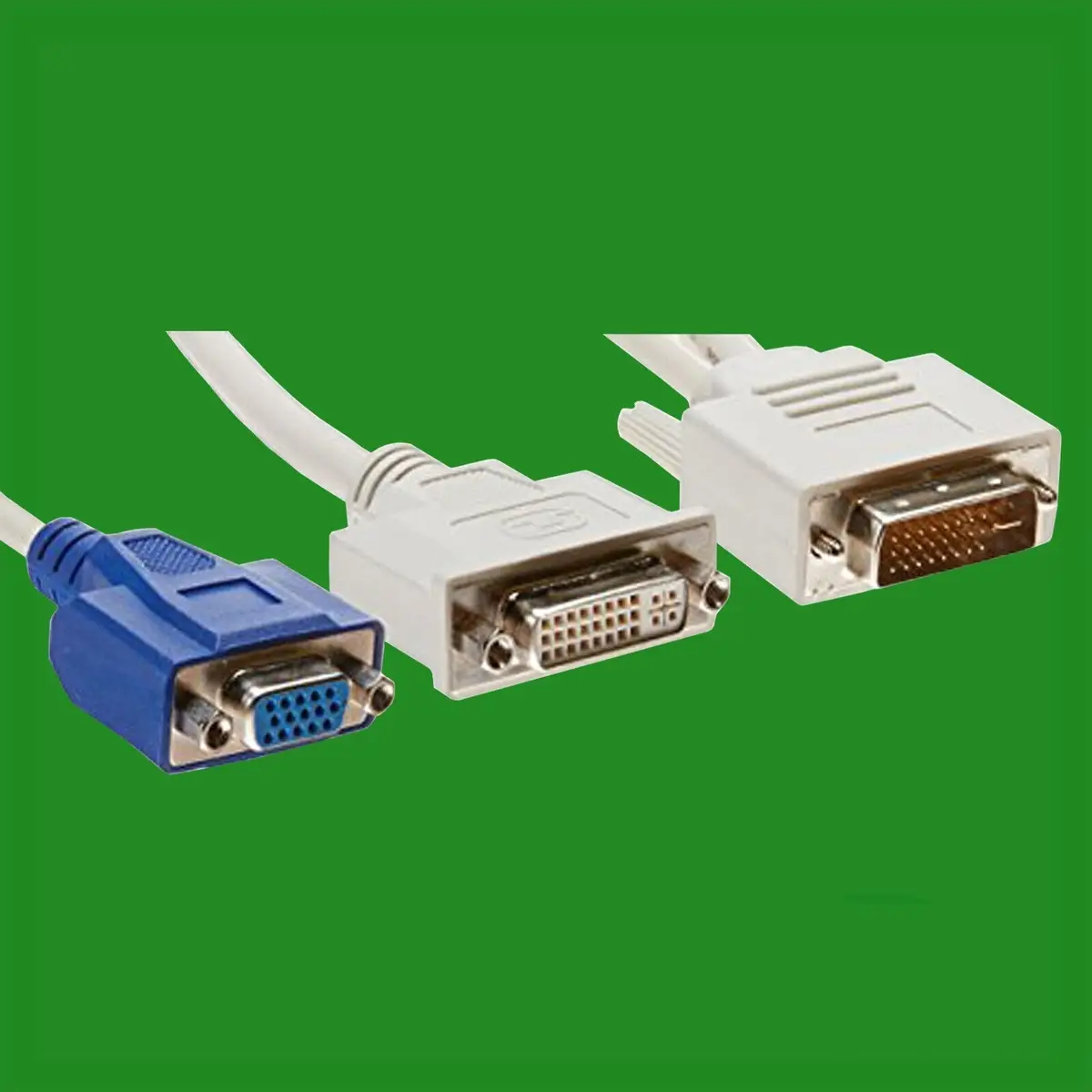 DVI-I To DVI-D + VGA-F HD15 Y Splitter Cable TV, Monitor, Computer Adapter
