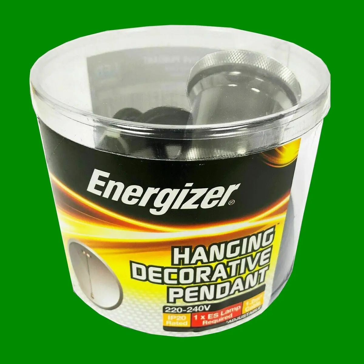 Energizer Brushed Chrome Ceiling Rose Pendant Cord Flex Hanging ES E27 - image 2 | Free standard UK delivery included | Discount Quality Products