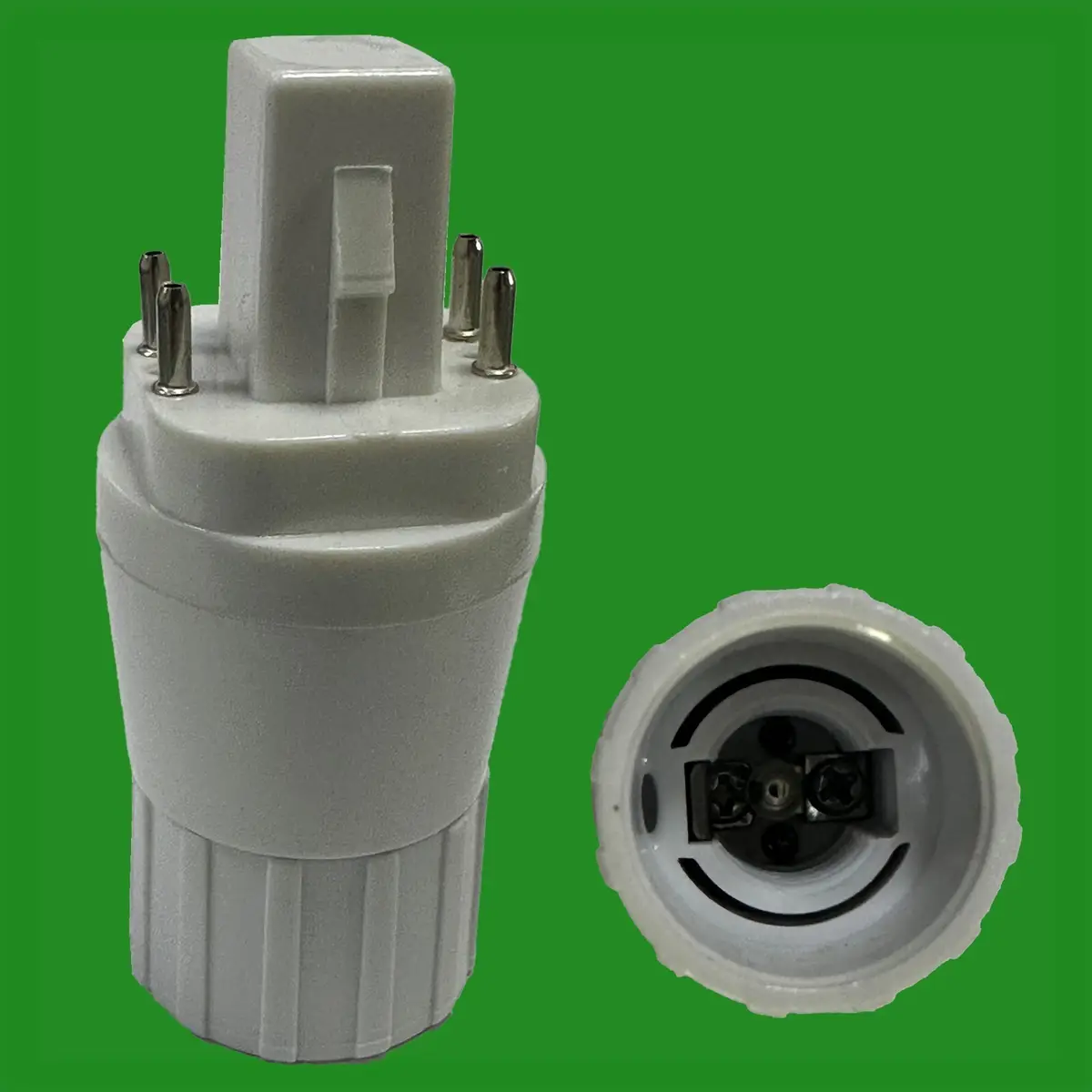 2x G24 4 Pin To E14 SES Screw Light Bulb Socket Lamp Adaptor Converter Holder
