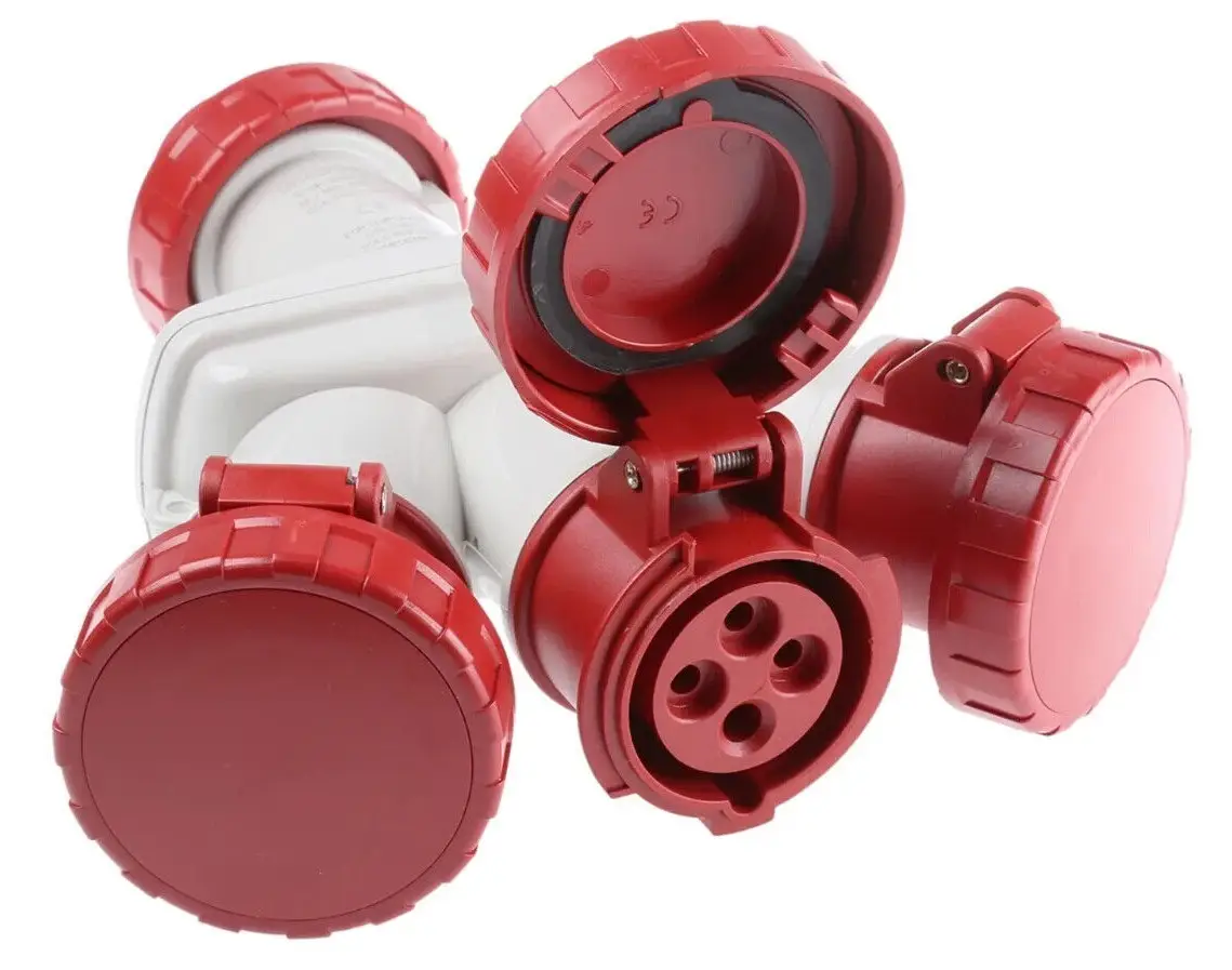 16A 415V Scame Adapter Triple 3P +E Red Industrial Power Connector Adapter Plug