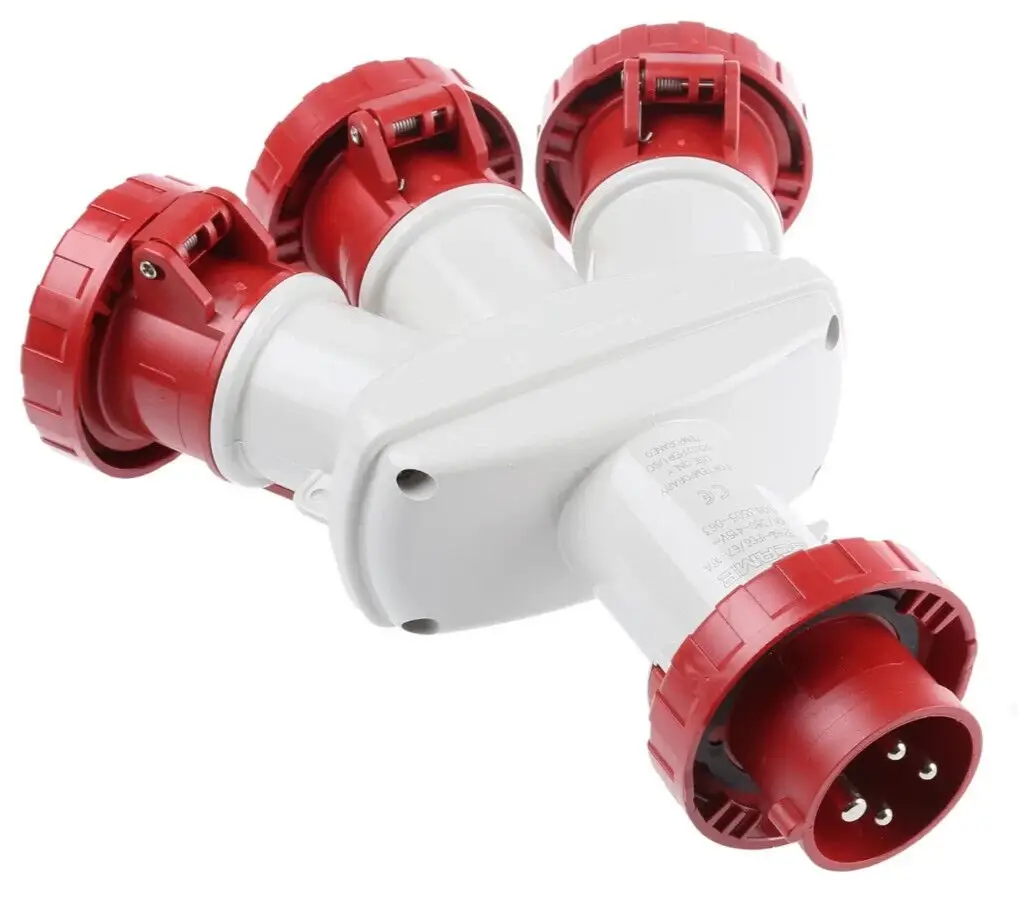 16A 415V Scame Adapter Triple 3P +E Red Industrial Power Connector Adapter Plug - image 2 | Free standard UK delivery included | Discount Quality Products