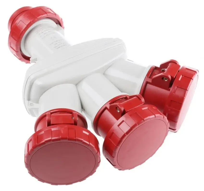 16A 415V Scame Adapter Triple 3P +E Red Industrial Power Connector Adapter Plug - image 3 | Free standard UK delivery included | Discount Quality Products