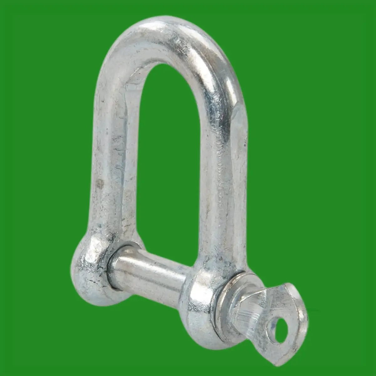 2x 12mm Galvanised Commercial M12 D Shackle Durable Screw Pinned Coupling Link