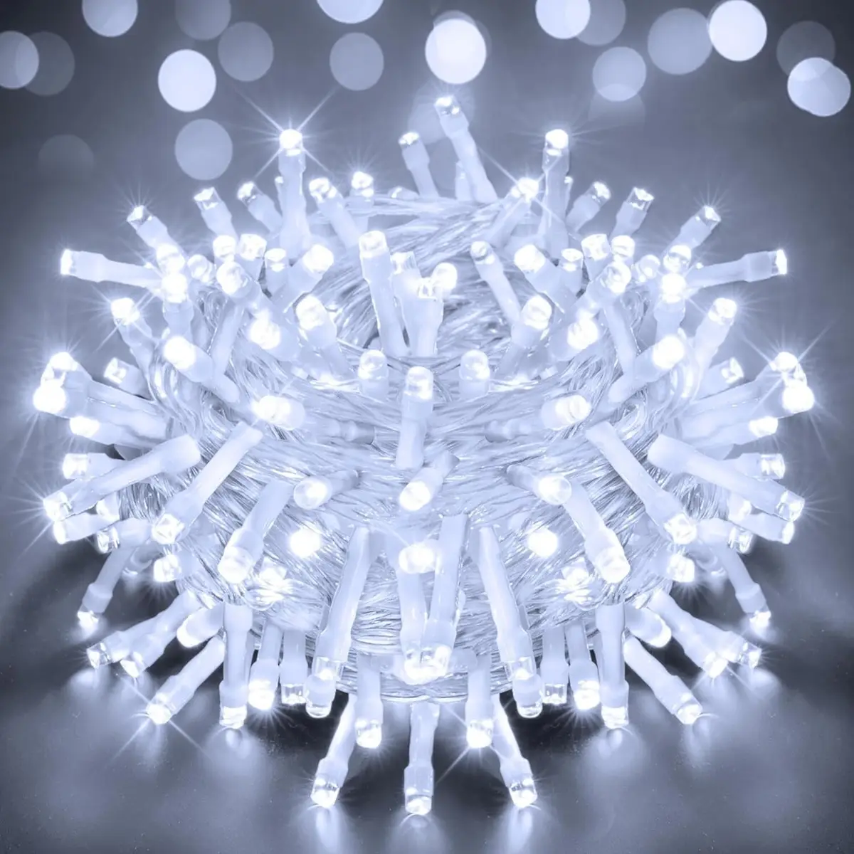 10m 100 White LED Outdoor Fairy Garden Party Mini Miniature Festoon Xmas Lights