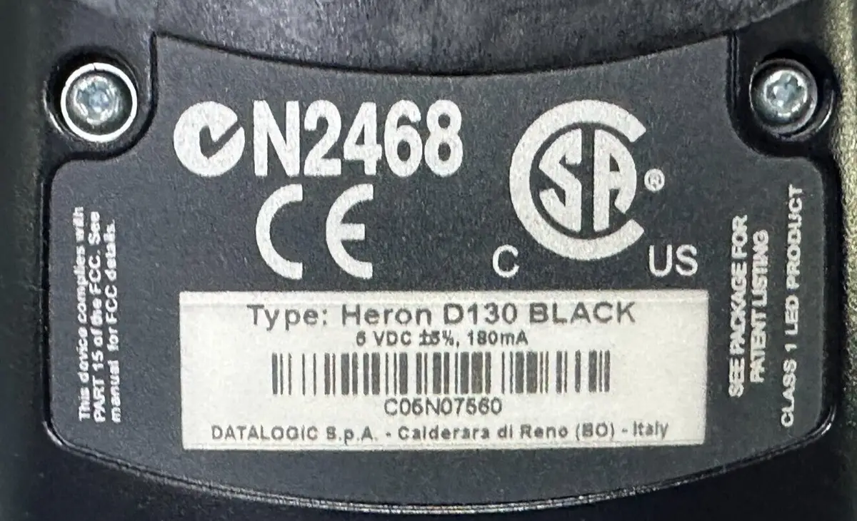 Datalogic Heron D130 Linear Image USB Handheld Black POS USB Barcode Scanner - image 6 | Free standard UK delivery included | Discount Quality Products
