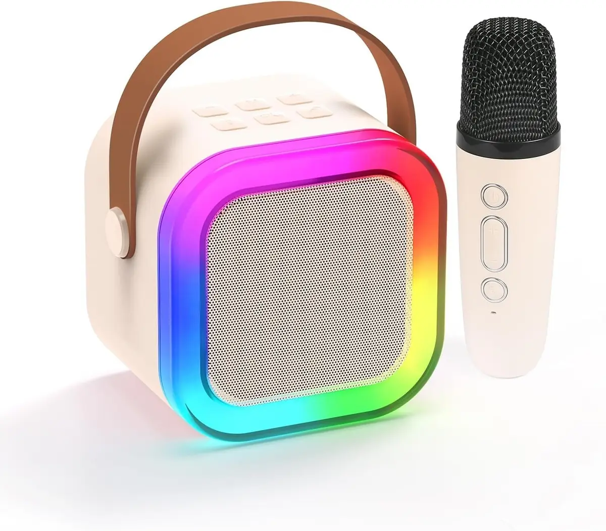 Karaoke Machine Portable Bluetooth Speaker With Voice Changing Effect Microphone