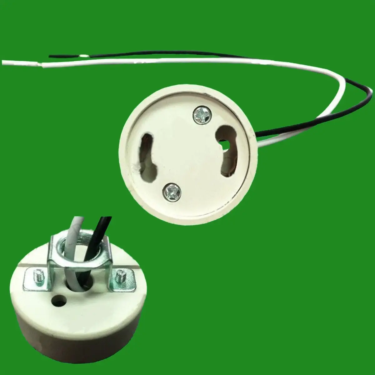 2x GU24 Ceramic Socket, Lamp Holder, Down Light Fitting Base, 660W &amp; 600V max