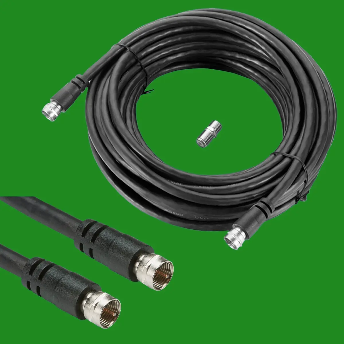 1x 10m Satellite Cable Male To Male &amp; F Type Extension Coupler