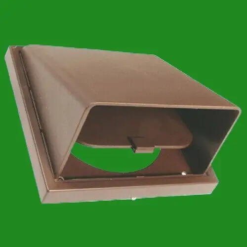 115mm x 58mm Brown Ducting Cowled Gravity Flap Air Vent Grille Hose Cap Cover - image 2 | Free standard UK delivery included | Discount Quality Products