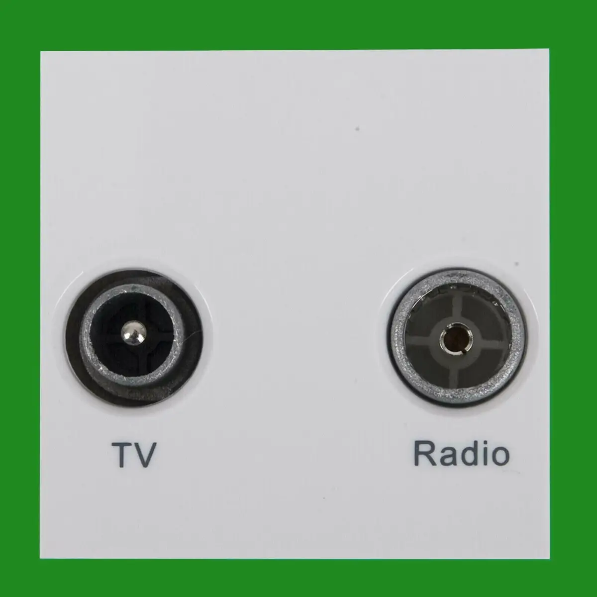 TV Male & Radio Female IEC Module Two Port Satellite Faceplate - image 2 | Free standard UK delivery included | Discount Quality Products