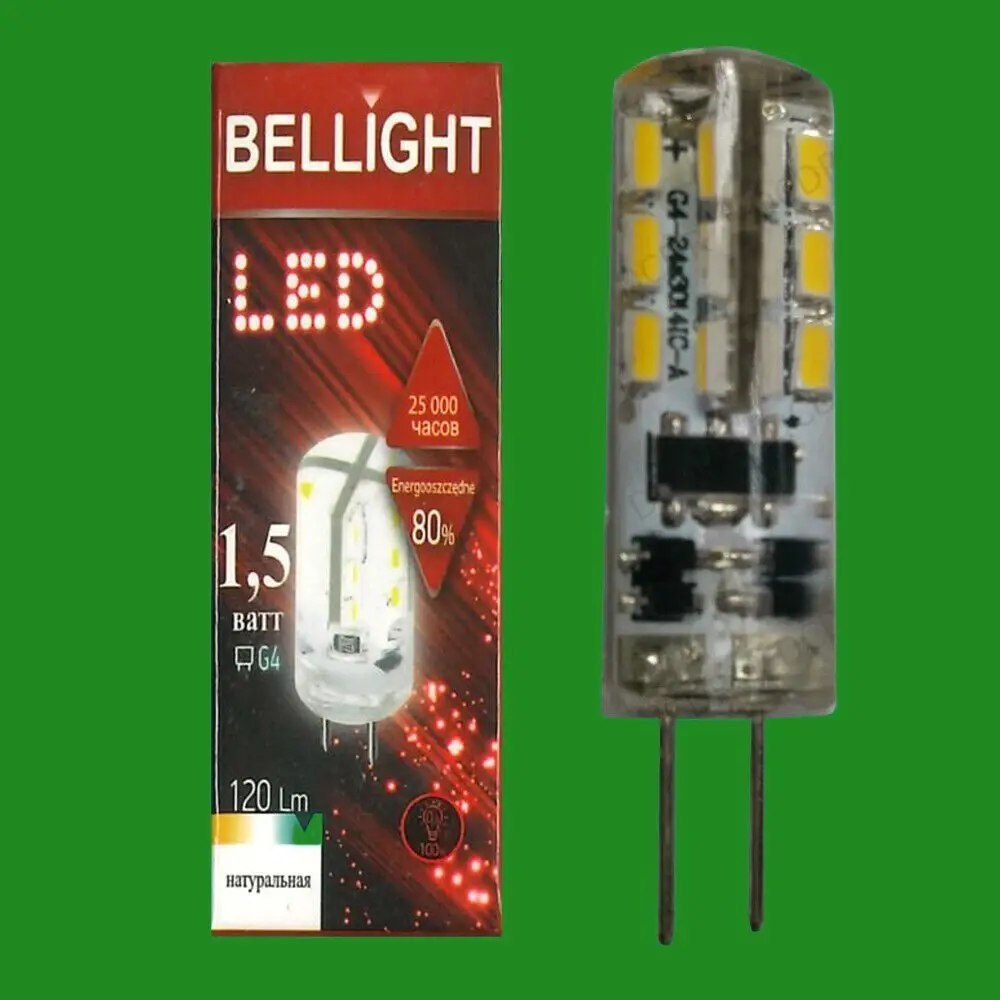 1.5W G4 12V Capsule LED Ultra Low Energy Light Bulb, Halogen Replacement 6500K