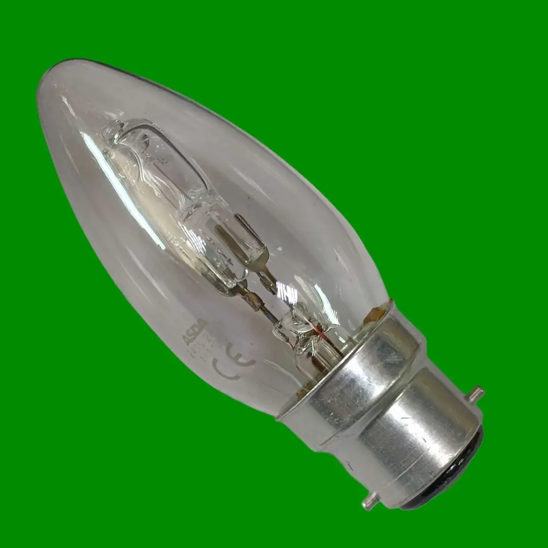 1x 28W (=37W) ASDA Dimmable Halogen Clear Candle Light Bulbs BC B22 Bayonet Lamp - image 2 | Free standard UK delivery included | Discount Quality Products