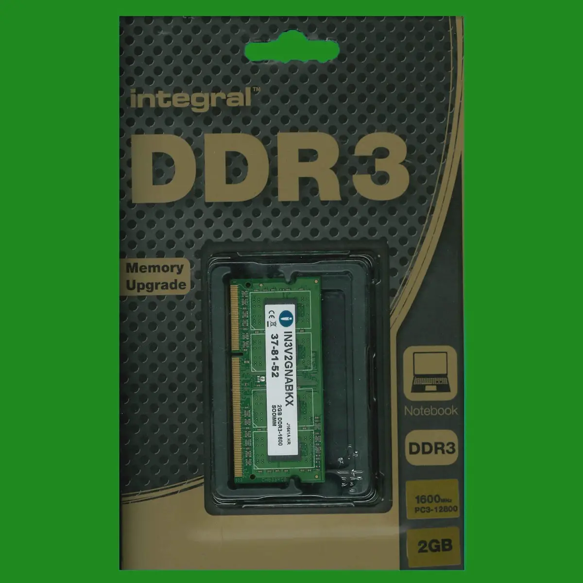 Integral DDR3 2GB Notebook RAM, Memory Upgrade, 1600Mhz, Fast Start-Up