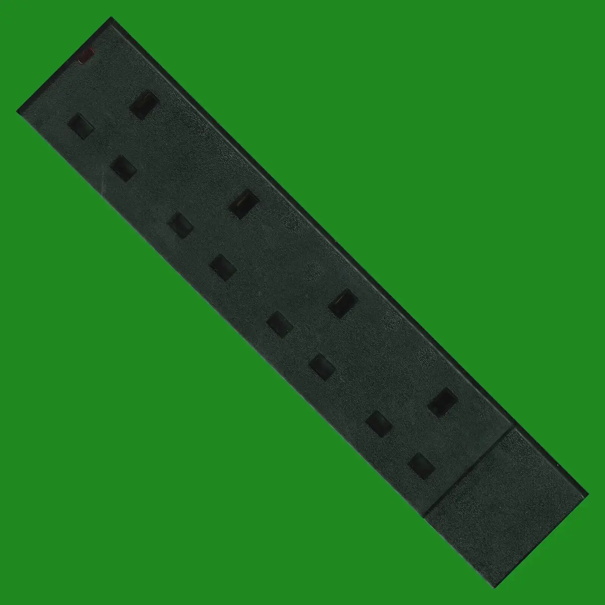 Black 4 Socket Trailing Rewireable Extension Lead 13A 3 Pin UK Socket Neon Light