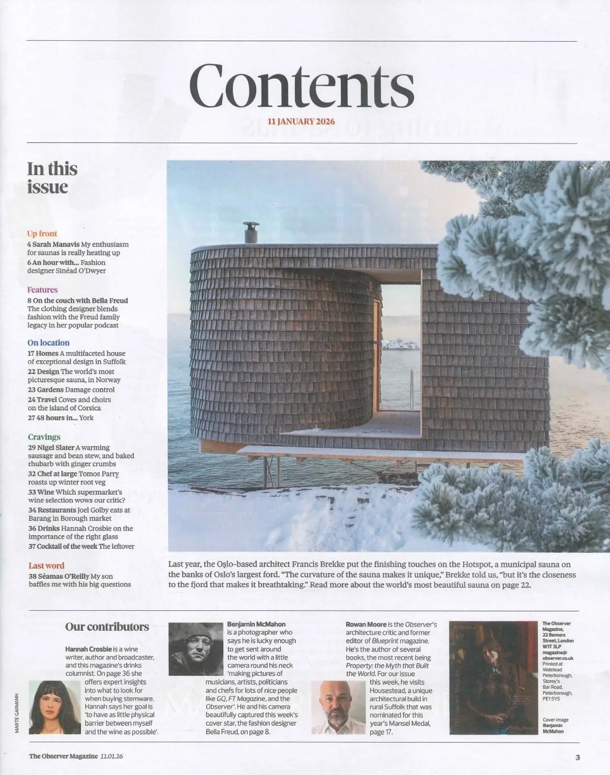 Observer Magazine: Bella Freud, Sinead O'Dwyer, Nigel Slater, Fashion, 11.1.26 - image 3 | Free standard UK delivery included | Discount Quality Products