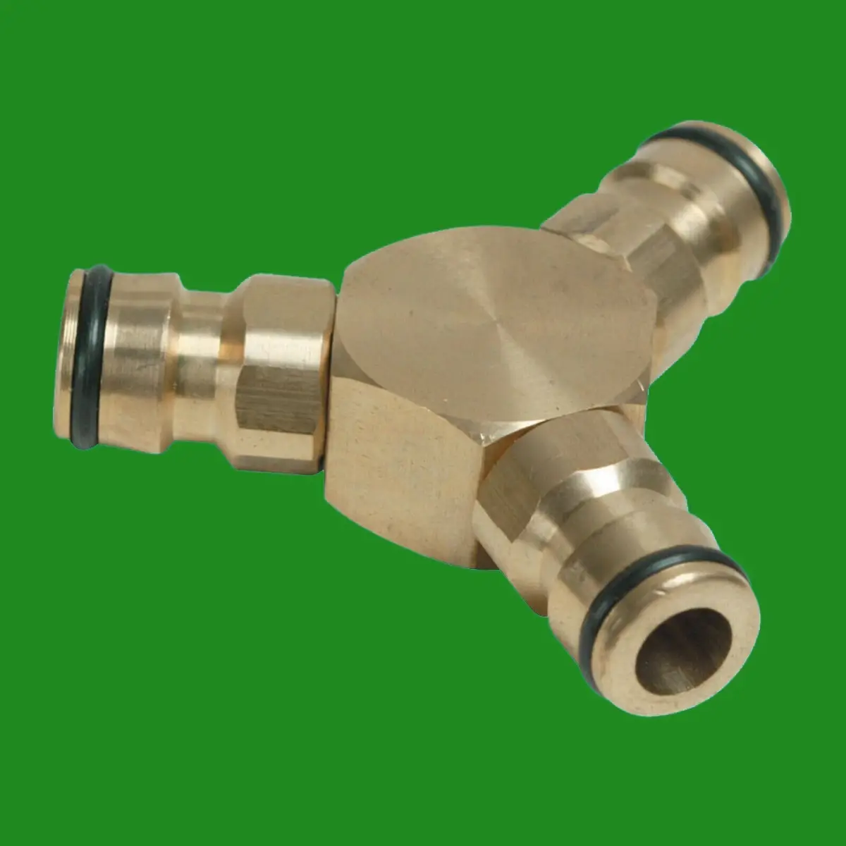 1x 1/2" Male 3-Way Solid Brass Quick Connector Joiner Fitting Garden Tap Hose