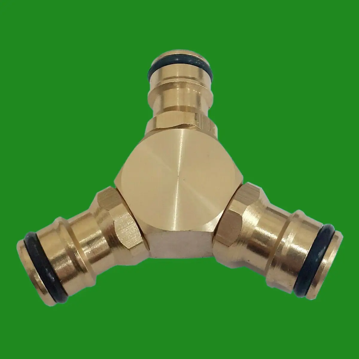 1x 1/2" Male 3-Way Solid Brass Quick Connector Joiner Fitting Garden Tap Hose - image 2 | Free standard UK delivery included | Discount Quality Products