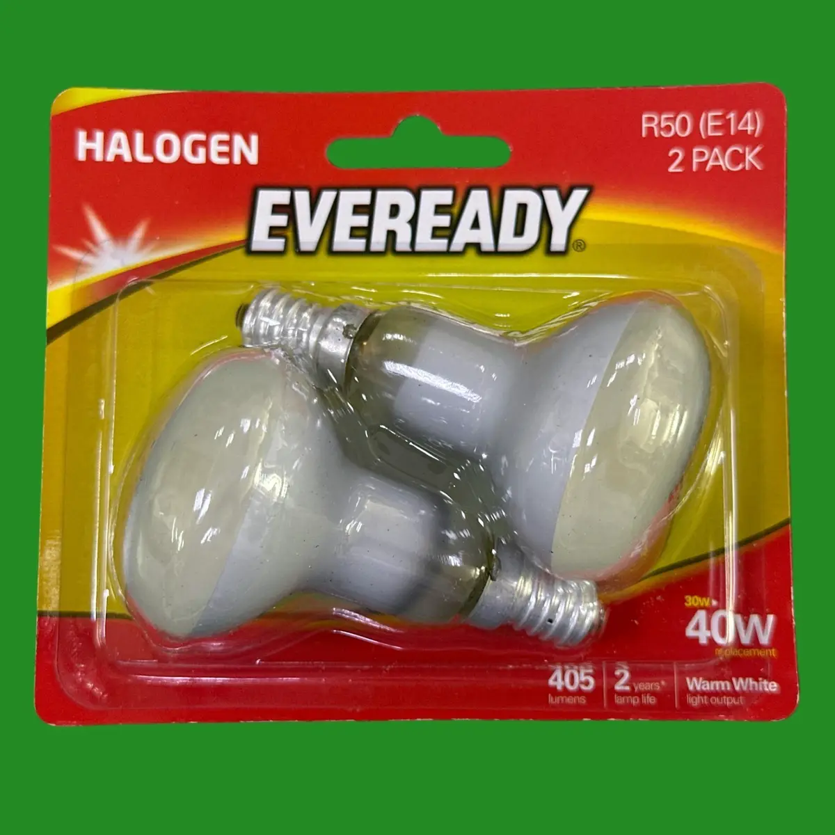 4x 30W=40W Eveready Halogen R50 Reflector Spot Light Lamp, Dimmable SES E14 Bulb