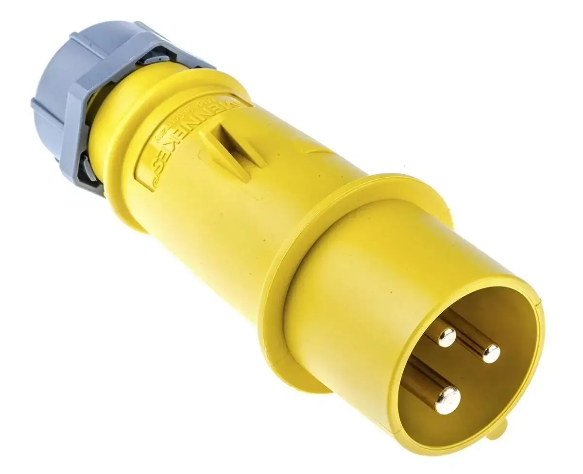 16A 110V MENNEKES AM-TOP IP44 Yellow Cable Mount 3P 2P+E Industrial Power Plug