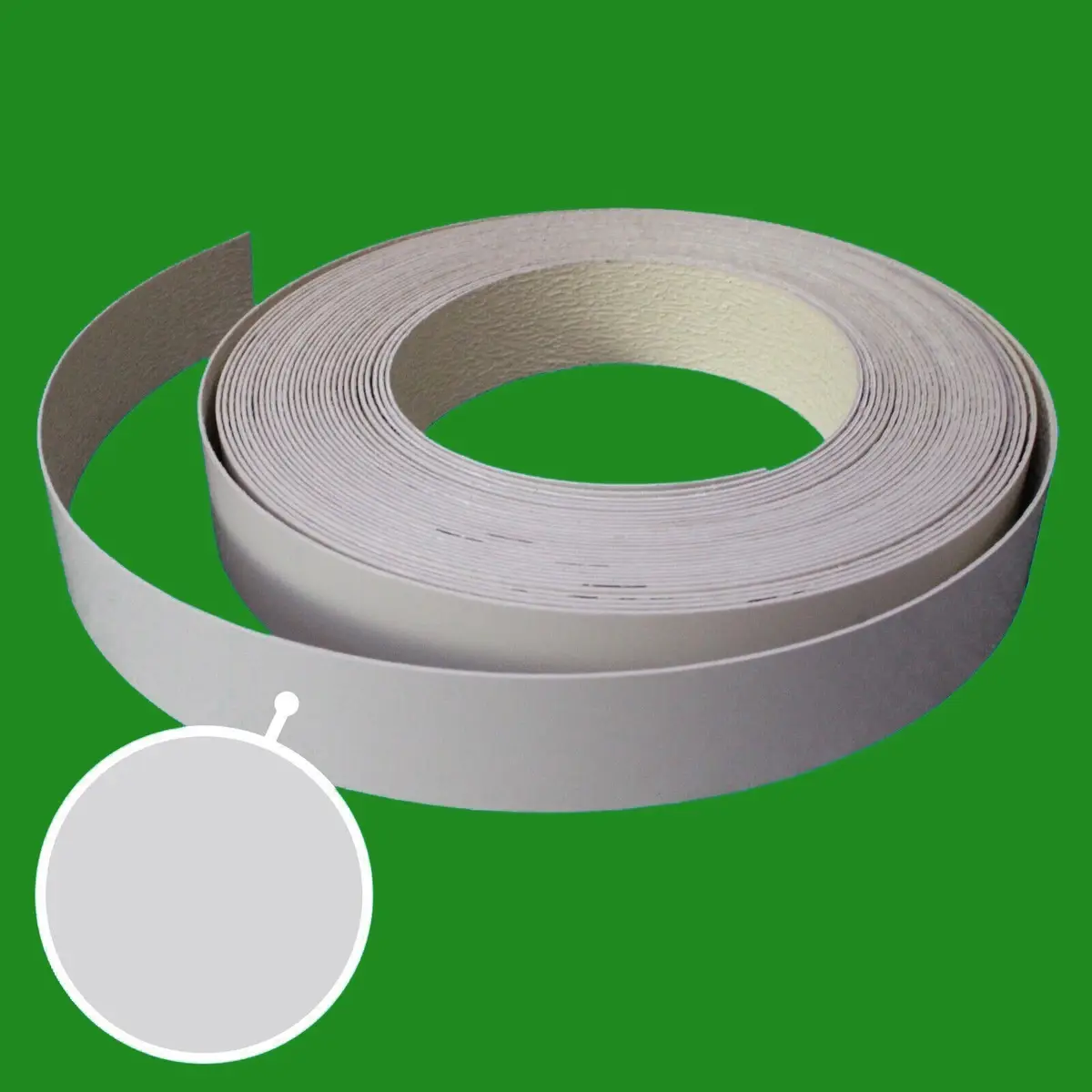 10m x 22mm Glossy Truffle White Pre-Glued Iron-On Melamine Worktop Edging Tape
