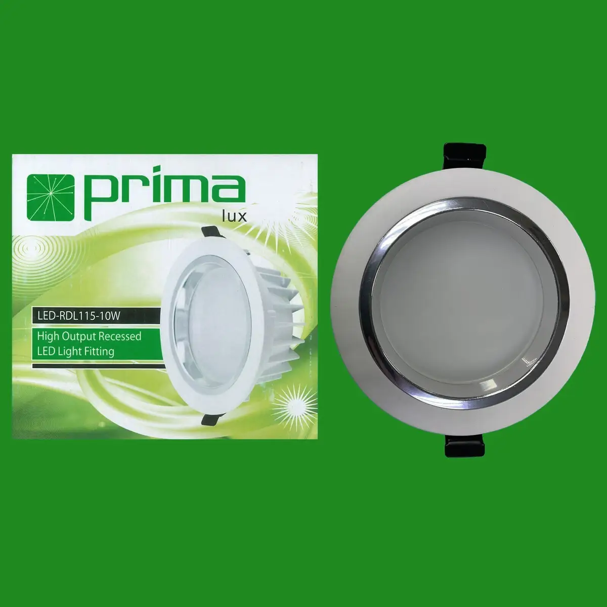 1x 10W Recessed Round LED Ceiling Spot Downlight Lamp Light Fitting 6500K 800lm