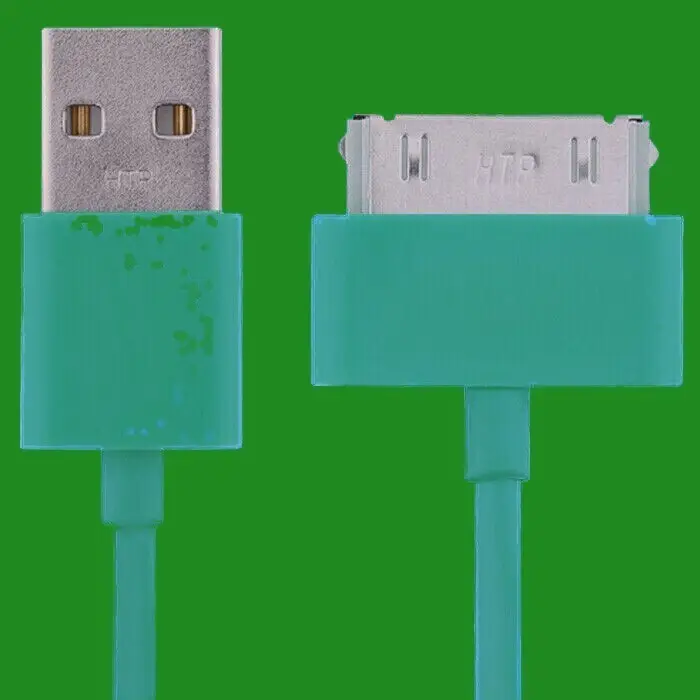 1m Blue 30 Pin Dock Male USB Sync &amp; Charge Cable MFI Certified for iPhone iPad