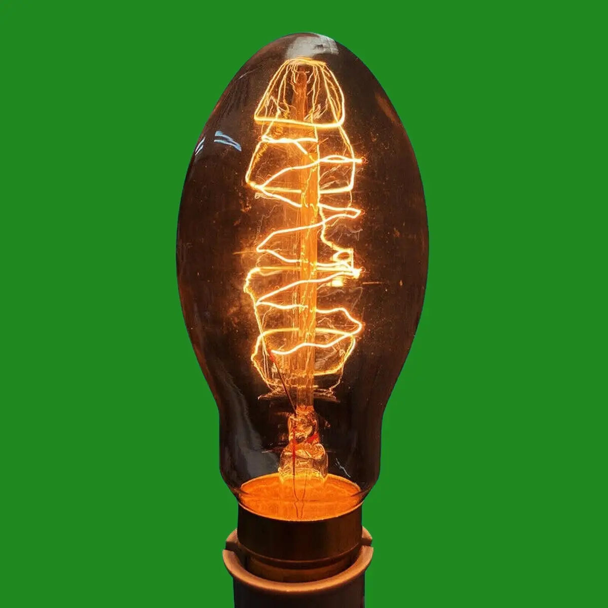 60W Antique Spiral Filament Dimmable Clear Eliptic Light Bulb BC B22 Retro Lamps - image 2 | Free standard UK delivery included | Discount Quality Products