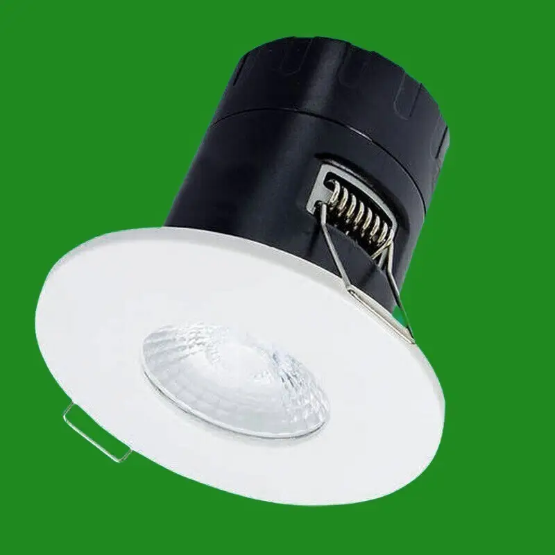XL Barrel GU10 Fire Rated White Downlight Can Spotlight, Spring Clips, Incl Bulb - Other | Free standard UK delivery included | Discount Quality Products
