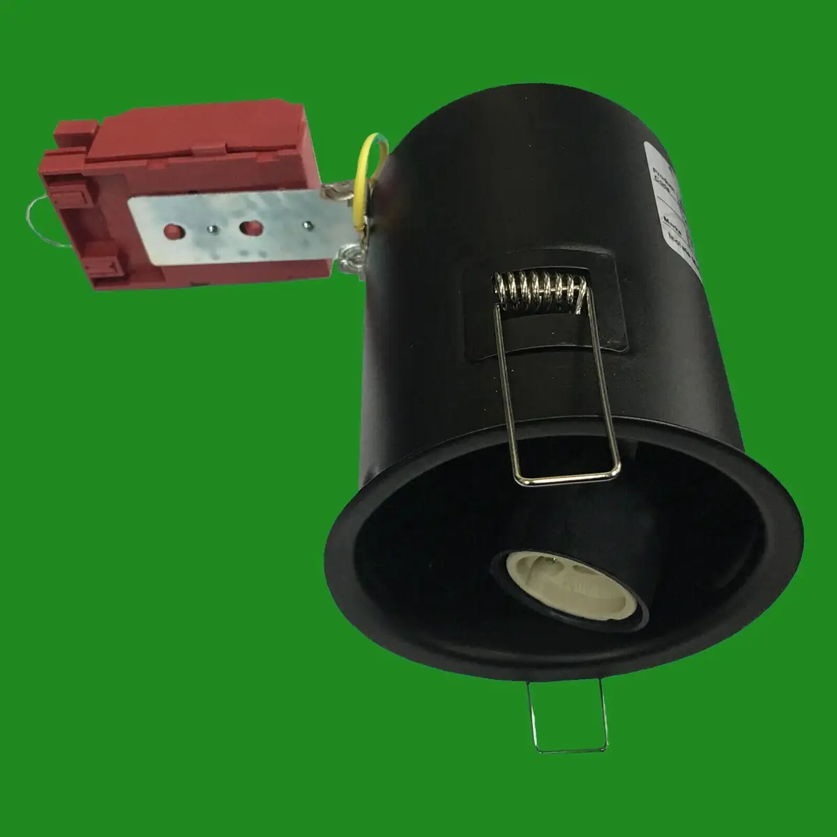XL Barrel GU10 Fire Rated White Downlight Can Spotlight, Spring Clips, Incl Bulb - image 2 | Free standard UK delivery included | Discount Quality Products