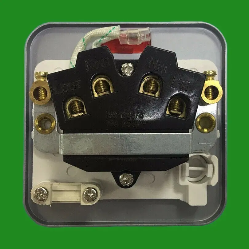 4x 13a Metal Clad Fused Spur & Back Box, Earth Terminal 20mm Knock Outs Neon - image 4 | Free standard UK delivery included | Discount Quality Products
