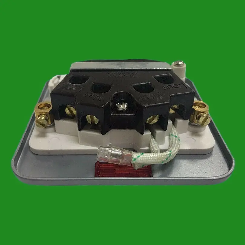 4x 13a Metal Clad Fused Spur & Back Box, Earth Terminal 20mm Knock Outs Neon - image 5 | Free standard UK delivery included | Discount Quality Products
