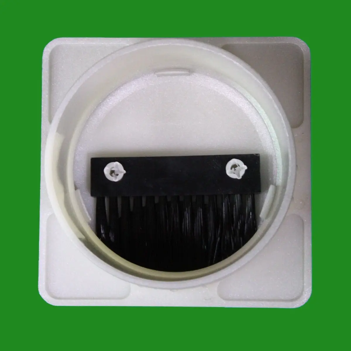 6x Silver Square 60mm Computer Desk Brush Grommet, Outlet Wire Hole Cover Cable - image 2 | Free standard UK delivery included | Discount Quality Products