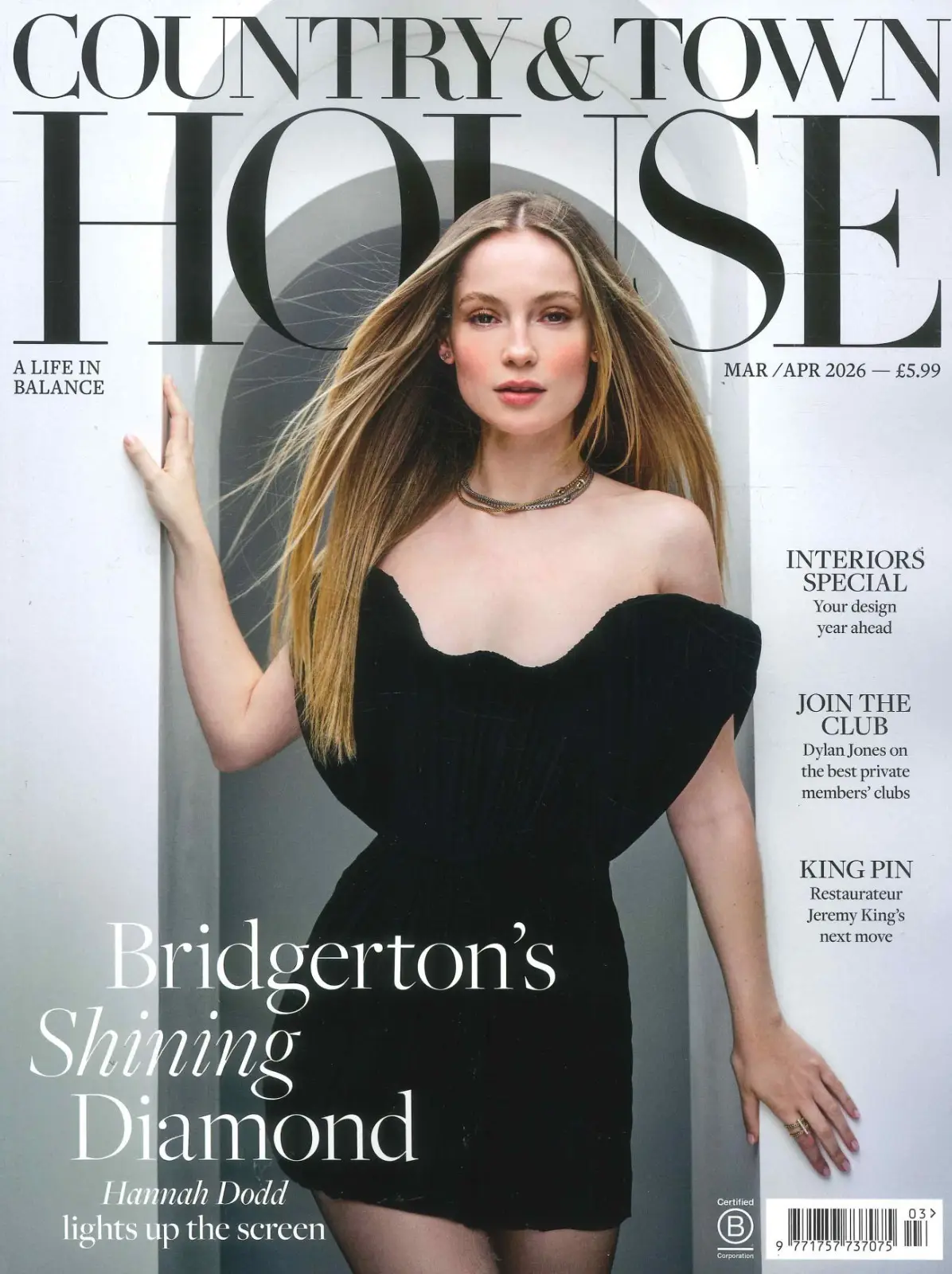 Country &amp; Town House Magazine: Bridgerton's Hannah Dodd, Style, March/April 2026
