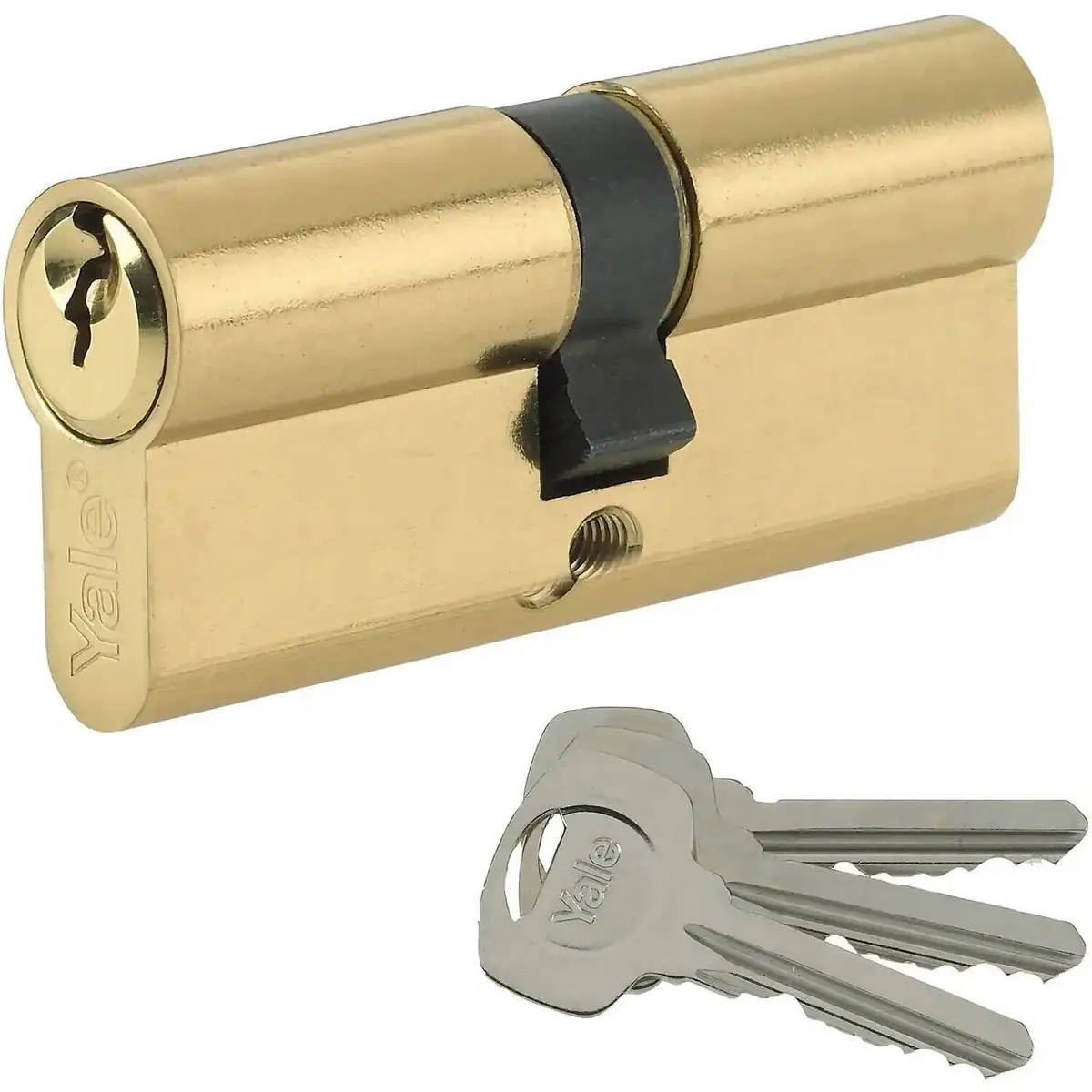 Yale P-ED3535-PB 35/10/35 (80mm) Brass Euro Profile Double Cylinder Door Lock