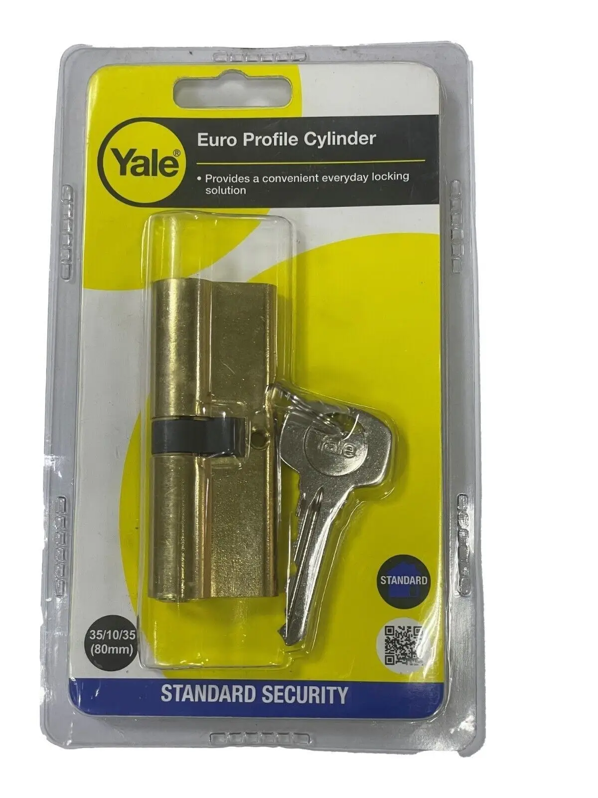 Yale P-ED3535-PB 35/10/35 (80mm) Brass Euro Profile Double Cylinder Door Lock - image 4 | Free standard UK delivery included | Discount Quality Products