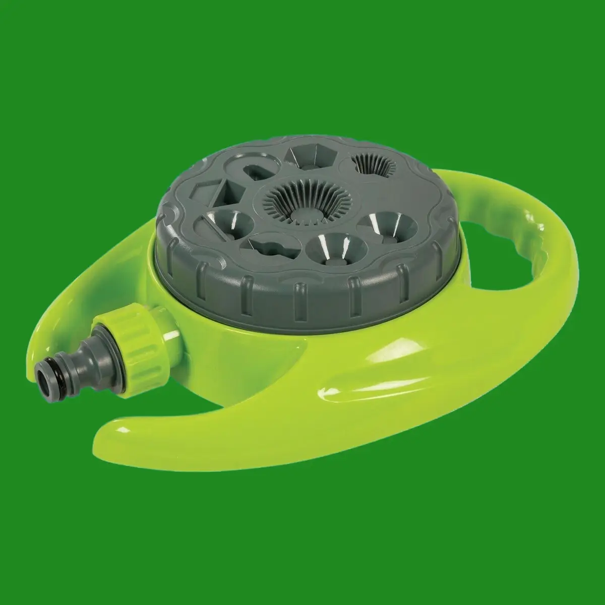 1x 360° 9-Pattern Dial Sprinkler, 110mm Diameter, Hose, Lawn, Water Spray Soaker
