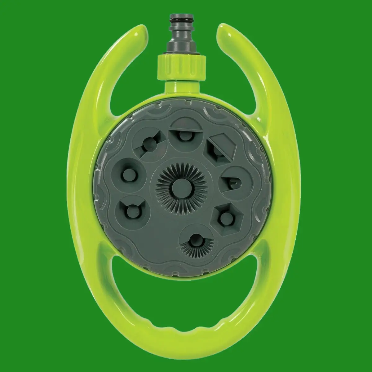 1x 360° 9-Pattern Dial Sprinkler, 110mm Diameter, Hose, Lawn, Water Spray Soaker - image 2 | Free standard UK delivery included | Discount Quality Products