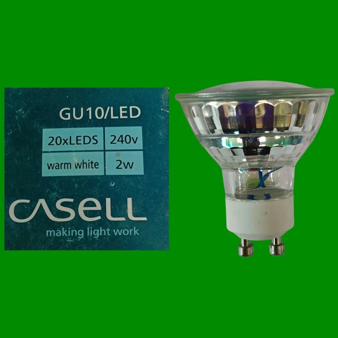 1x 2W CASELL MR16 LED 240V Warm white Halogen Spot Light Bulb Lamp Beam - image 2 | Free standard UK delivery included | Discount Quality Products
