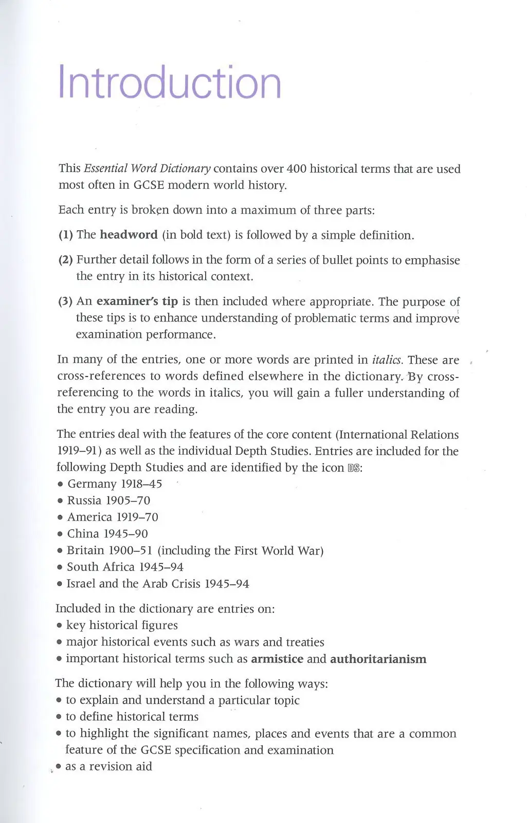 GCSE Modern World History: Essential Word Dictionary Paperback Book by H. Jebson - image 2 | Free standard UK delivery included | Discount Quality Products