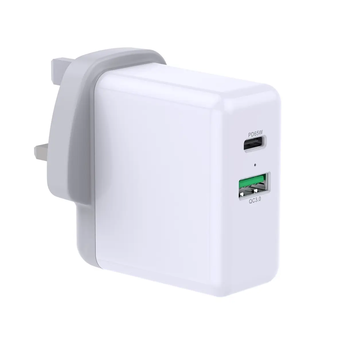 USB Type-C & USB Type-A Fast 65W UK Mains Charger, Qualcomm Quick Charge 3.0 - image 3 | Free standard UK delivery included | Discount Quality Products
