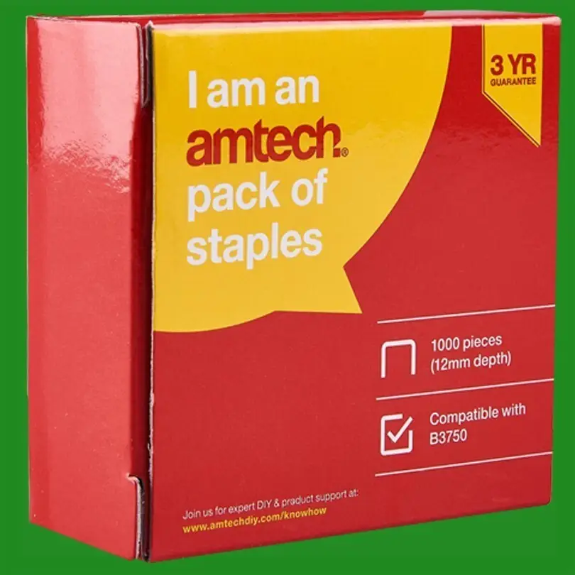 1000x B3752 Staples 11.35 x 12mm Heavy Duty Flat Wire Galvanized Steel Staples - image 3 | Free standard UK delivery included | Discount Quality Products