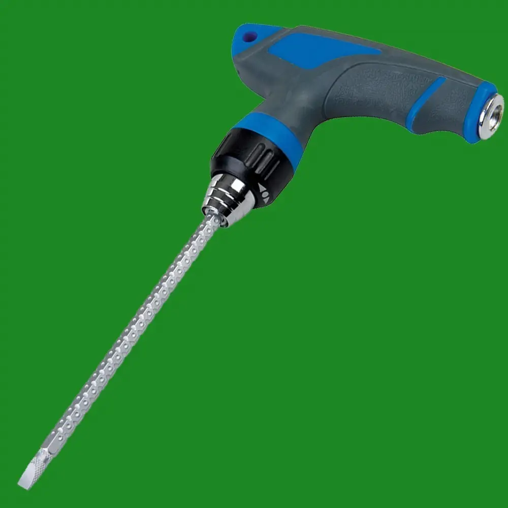 1x T Handle Ratchet Screwdriver 160mm Lock Mechanism, Easy Grip, Chrome Steel