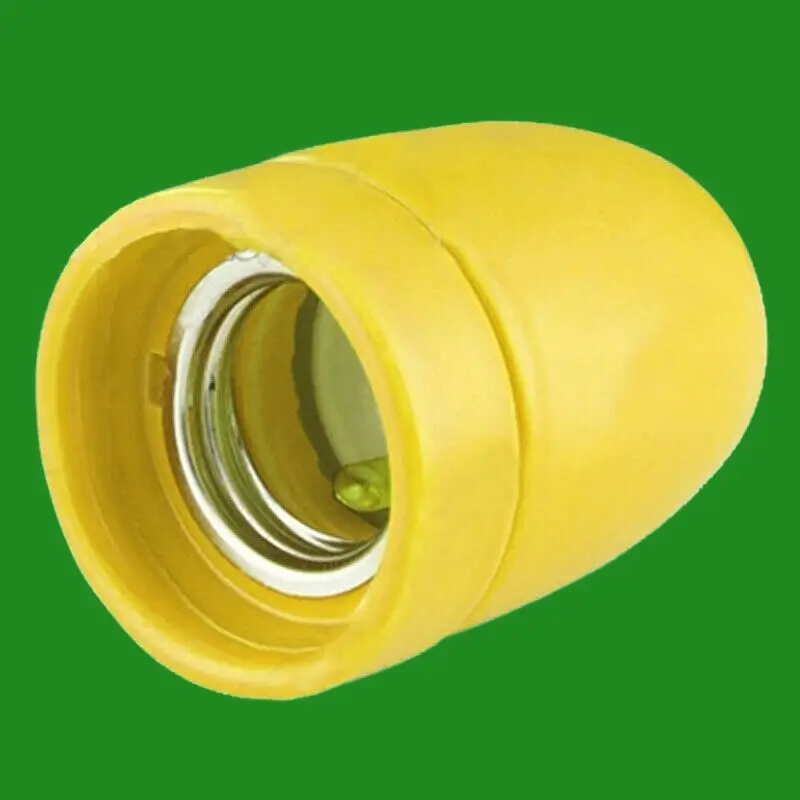 Yellow Glazed Ceramic Edison Screw E27 Light Bulb Holder ES Socket M10 Entry - image 3 | Free standard UK delivery included | Discount Quality Products