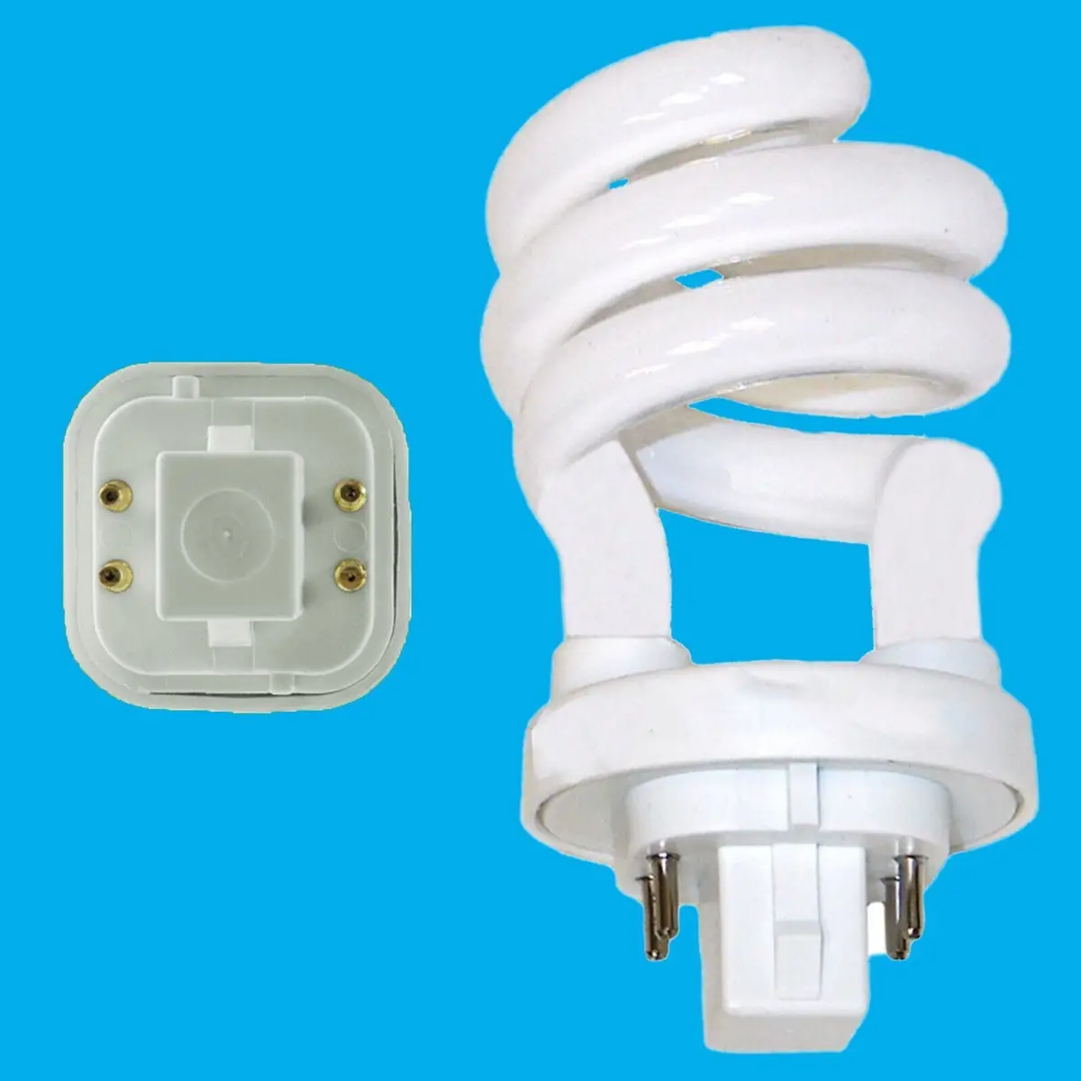 25x 24W G24Q-2 4 pin CFL 6400K Natural Daylight White Spiral Light Bulb Lamp